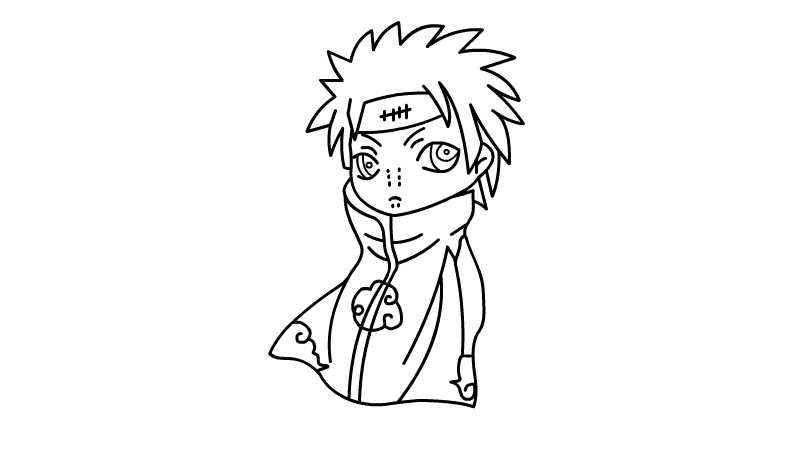 佩恩简笔画(先画佩恩的头是什么意思)