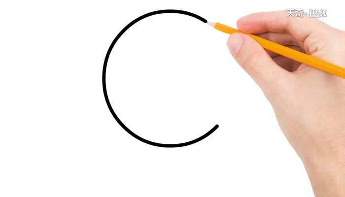 章鱼简笔画(先画一个圆表示章鱼的头)