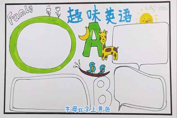 一年级英语手抄报(一年级英语手抄报画简单又漂亮)