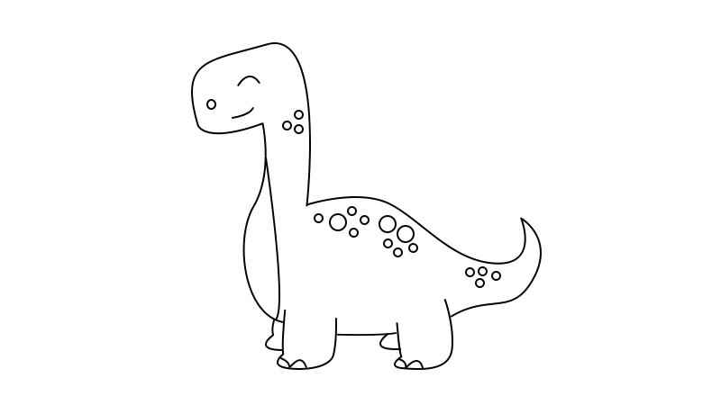 可爱恐龙简笔画(如何画出恐龙可爱的表情)