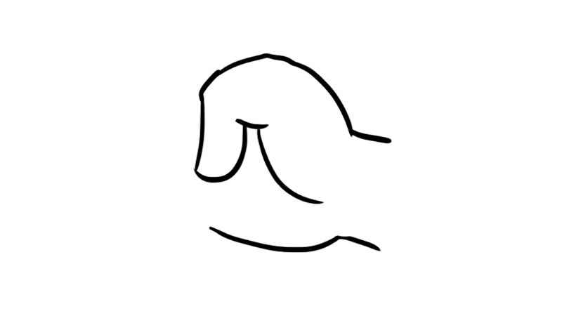 手的简笔画(画出手掌和大拇指的区别)