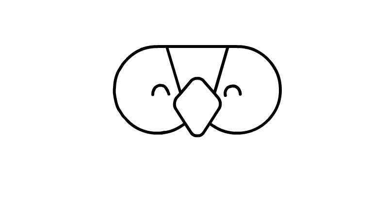 猫头鹰简笔画步骤(猫头鹰的翅膀和脚的画法)