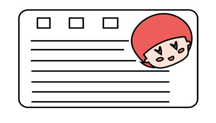 明信片简笔画(画明信片的外轮廓、横线和矩形)