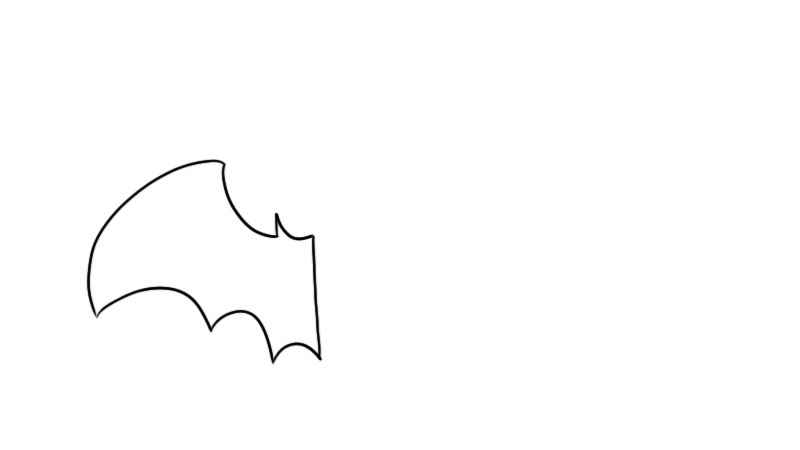 恶魔翅膀简笔画(PS教程:画出左边翅膀)