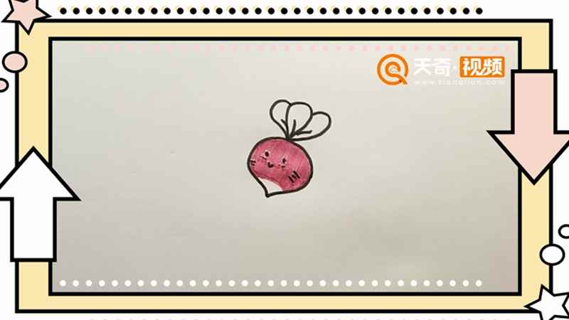 红萝卜简笔画(铅笔勾画出红萝卜的形状)