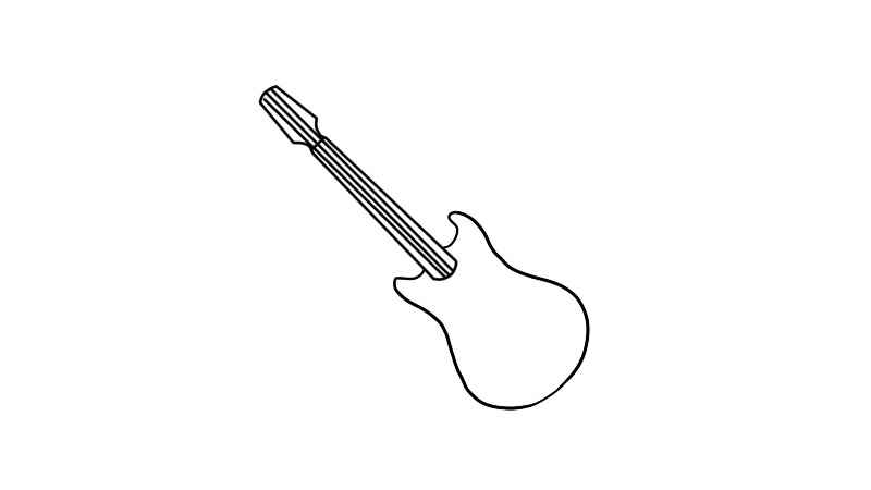 吉他简笔画怎么画(吉他身上的纹路怎么画)