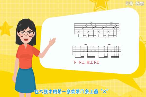 吉他谱怎么看六线谱中的数字表示吉他的品格