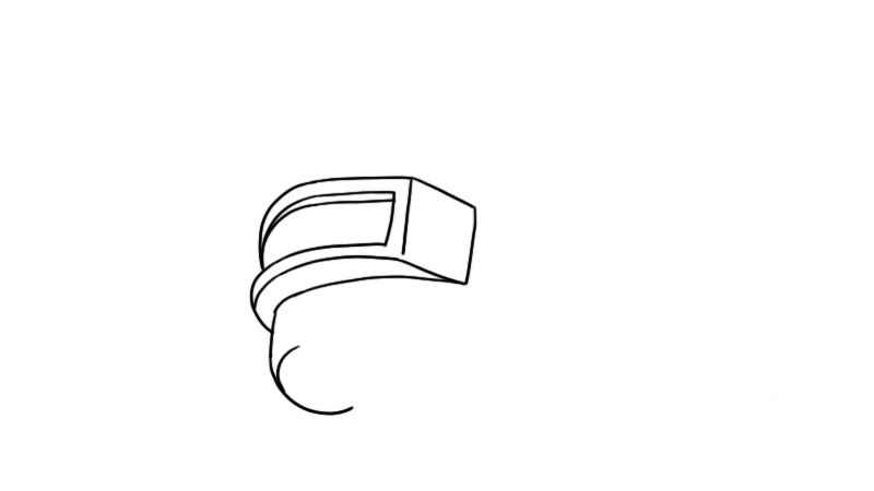 三级头简笔画(画出三级头的头盔和上面的螺丝)