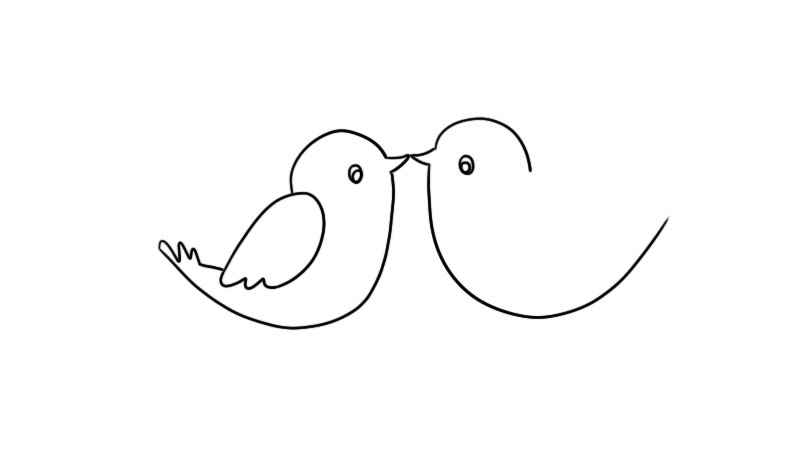 鸳鸯简笔画教程  鸳鸯简笔画步骤