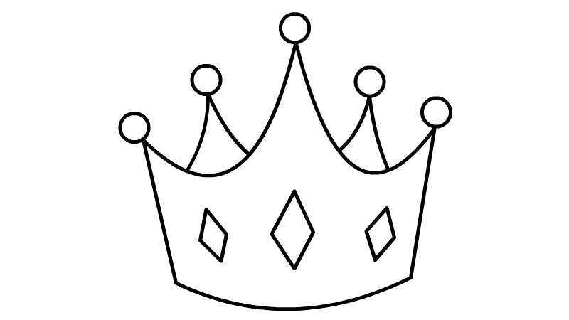 皇冠简笔画画法(皇冠中间画出菱形的颜色)