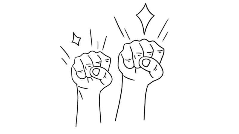 加油手势简笔画怎么画(菱形和拳头的区别是什么)