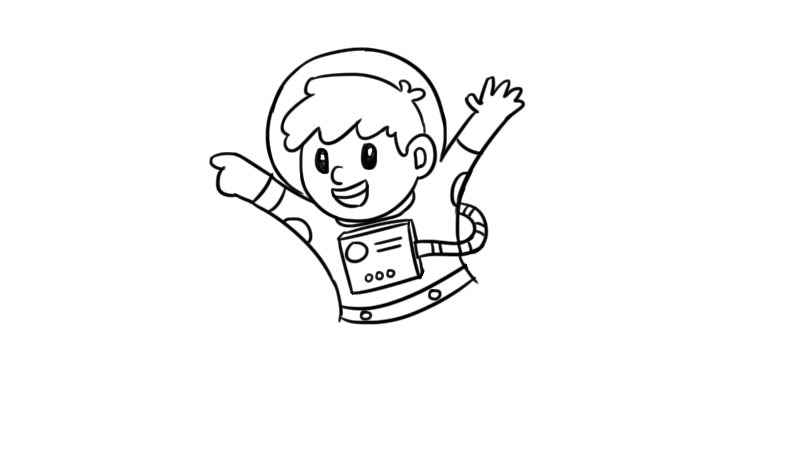 太空人简笔画(太空人简笔画宇航员)