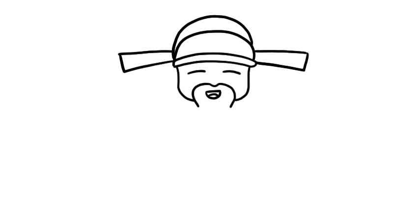 财神简笔画(如何画出财神的头部和表情)