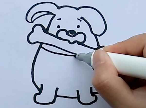 斑点狗简笔画(画出身体和尾巴怎么办)