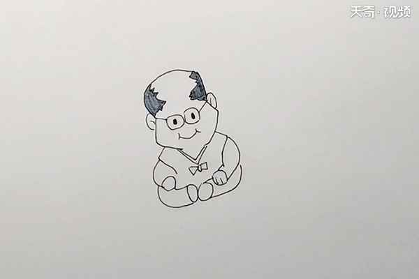 爷爷简笔画(爷爷的头发是什么意思)