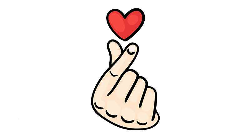 比心简笔画 比心的画法