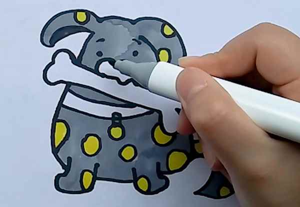 斑点狗简笔画(画出身体和尾巴怎么办)