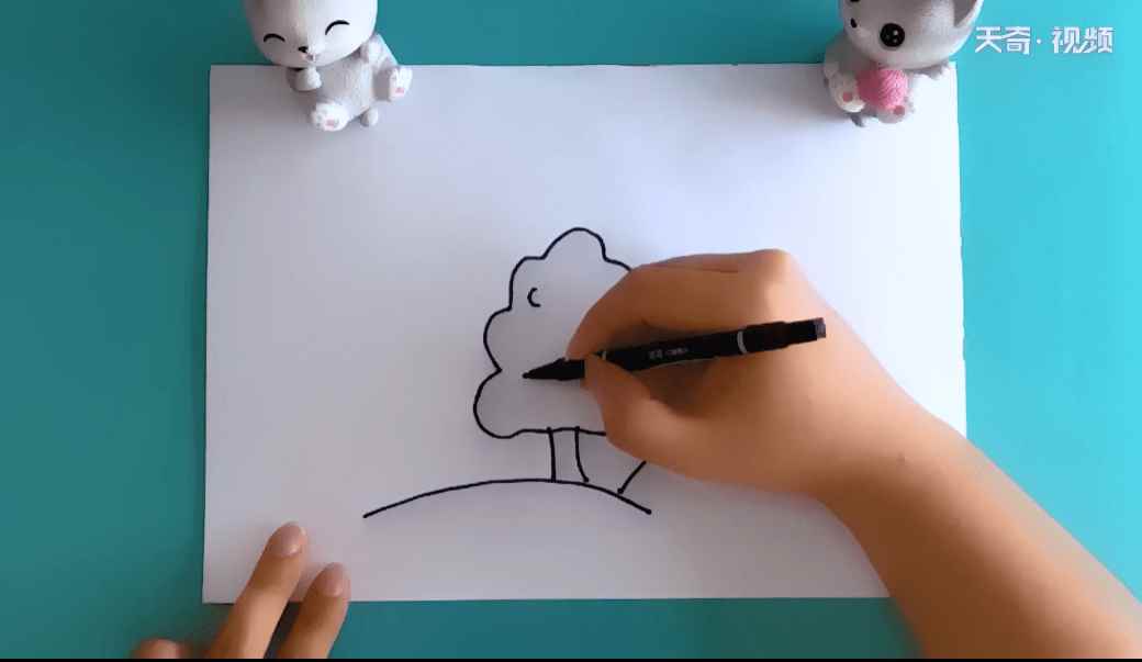 春天景色简笔画(画出树木的元素有哪些)