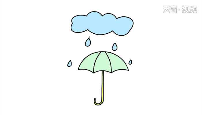 下雨的画(画一朵白云的元素有哪些)