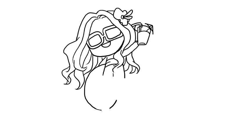 夏天简笔画怎么画(画女孩的上半身体线条有哪些)