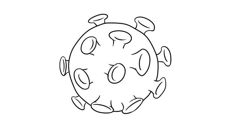 新冠病毒简笔画画法(画病毒的触角是什么意思)