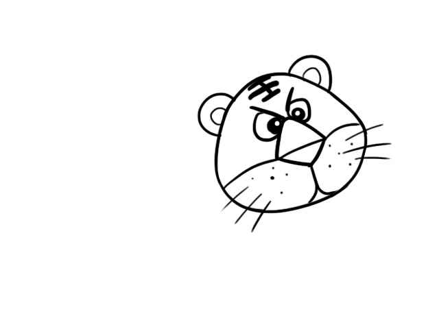 老虎简笔画 老虎简笔画画法