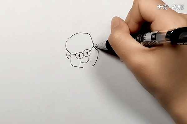 爷爷简笔画(爷爷的头发是什么意思)