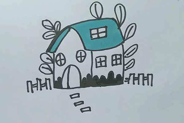 小屋子简笔画(室内设计师培训哪个好)