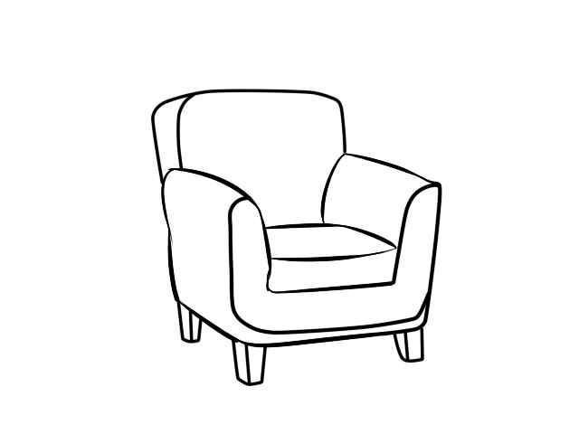 沙发简笔画 沙发简笔画画法