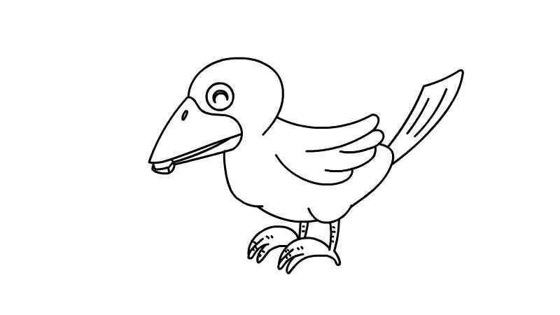 乌鸦简笔画(乌鸦简笔画简单又好看)