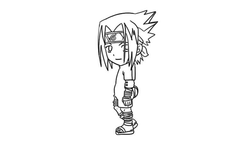 宇智波佐助简笔画