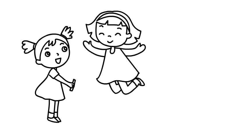 小朋友跳绳简笔画步骤 小朋友跳绳简笔画画法