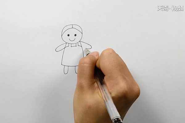 娃娃简笔画(娃娃简笔画可爱)