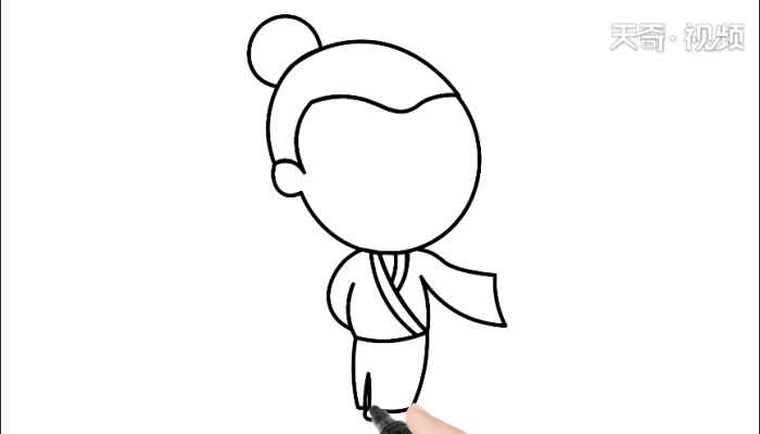 古诗简笔画(画诗人的眼睛、鼻子、嘴巴)