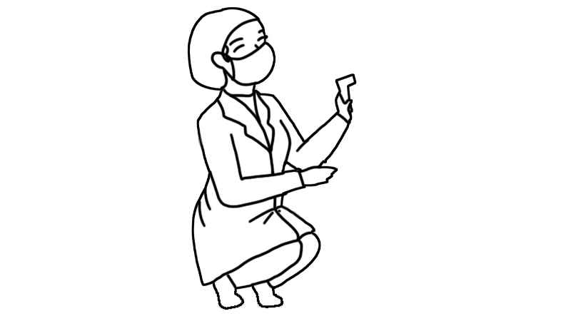 护士简笔画怎么画(如何画护士的身体线条)