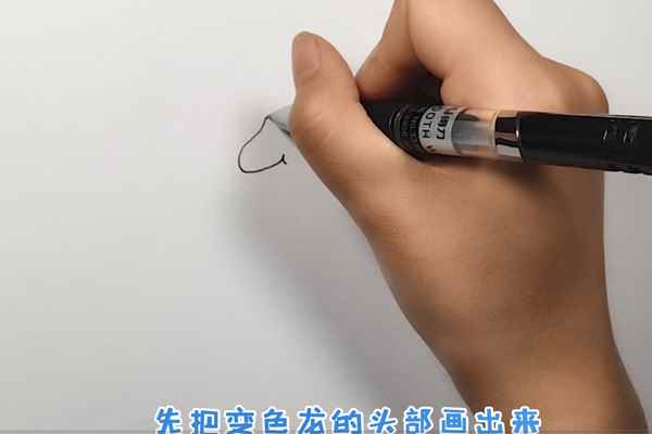 变色龙简笔画(变色龙的身体画出来啦!)