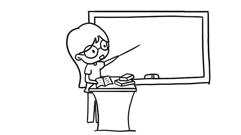 老师上课简笔画(老师上课简笔画简单)