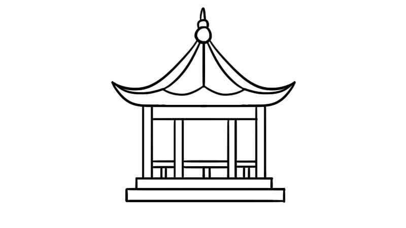 亭子简笔画(亭子装修设计方法有哪些)