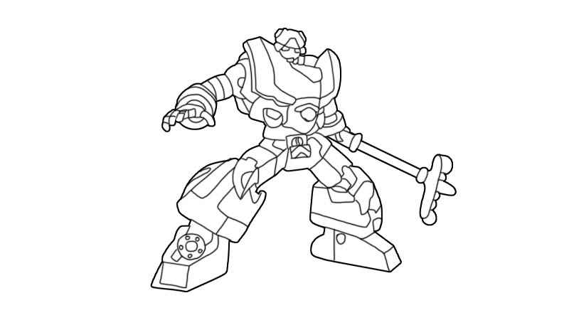 变形金刚简笔画怎么画(变形金刚上半身身体线条和他的武器)