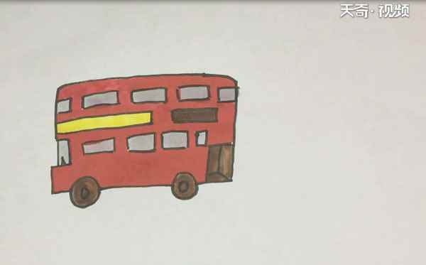 大巴车简笔画(大巴车简笔画儿童画)