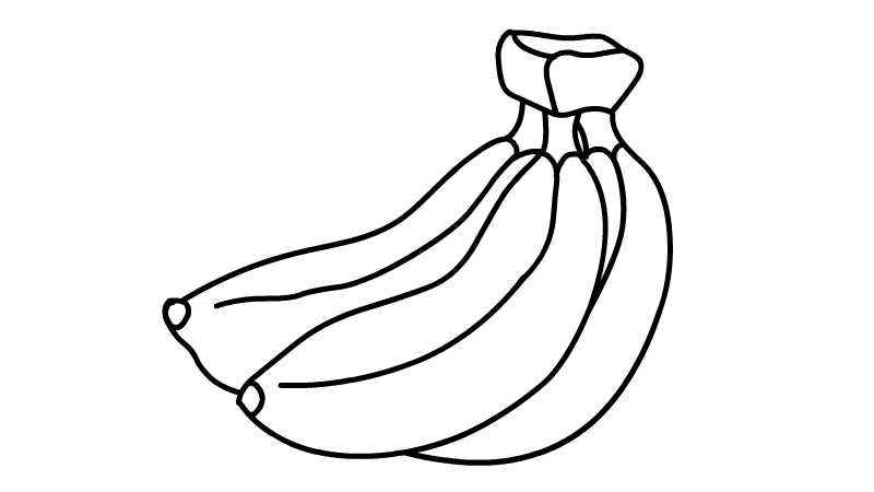 香蕉简笔画 香蕉的画法步骤