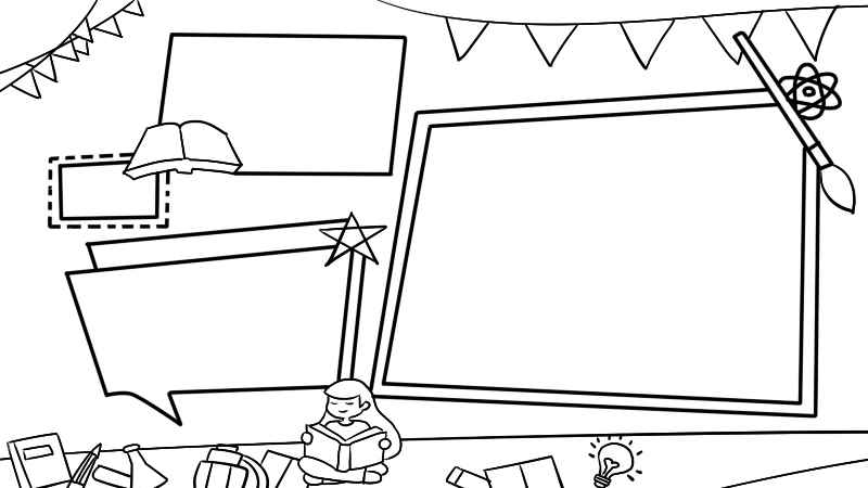 手抄报装饰小图案(彩旗怎么画)