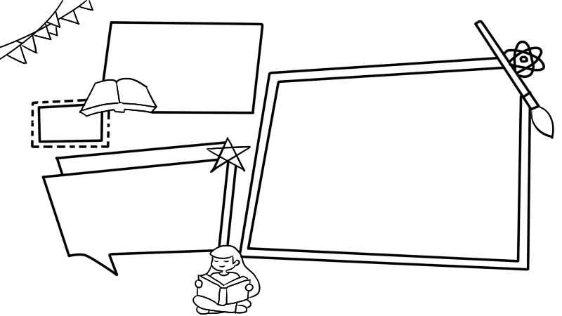 手抄报装饰小图案(彩旗怎么画)