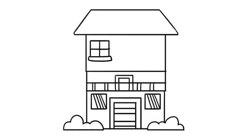 三层别墅简笔画(房顶和顶层房屋的区别)