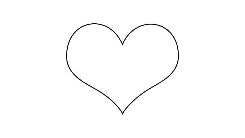 心的简笔画画法(爱心涂上颜色就可以了!)