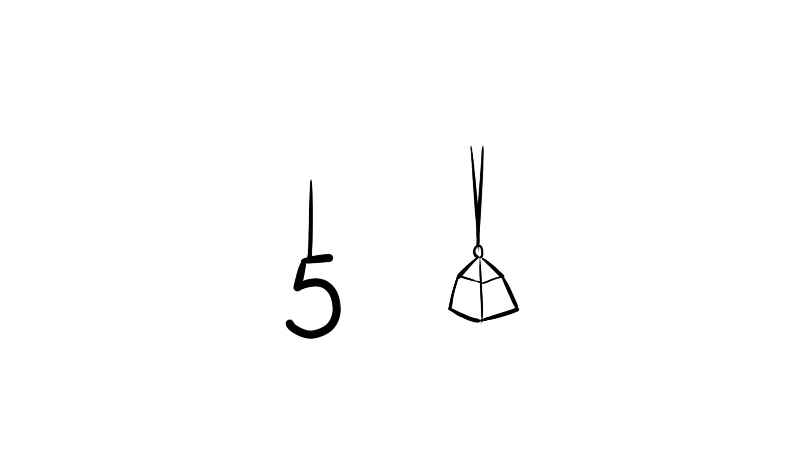 5像秤钩简笔画(画一个秤砣和线的刻度和上方的线)