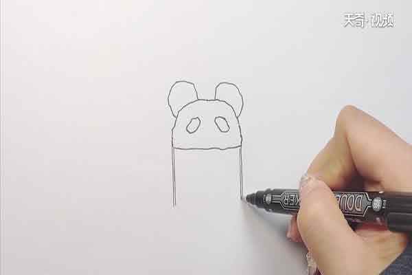熊猫帽子简笔画(熊猫的眼睛怎么画才好看)