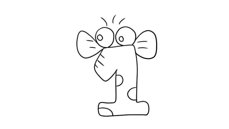 数字画动物(画出长颈鹿的脖子和细节)