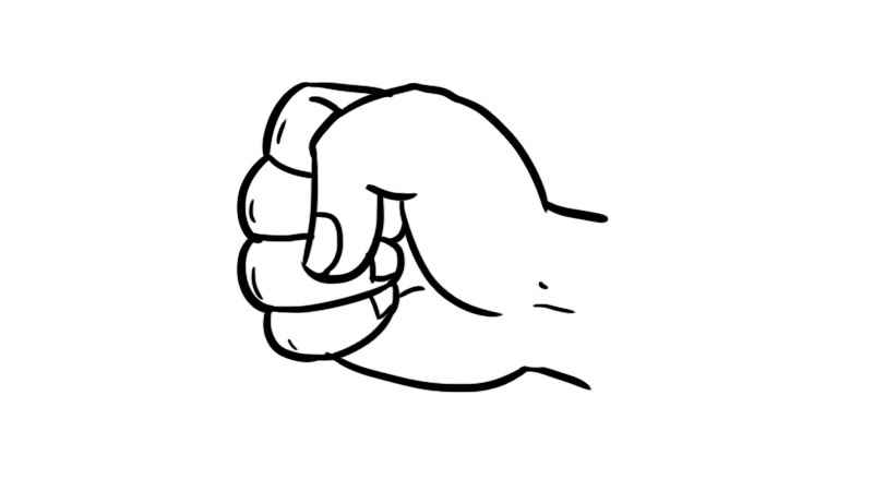 手的简笔画(画出手掌和大拇指的区别)