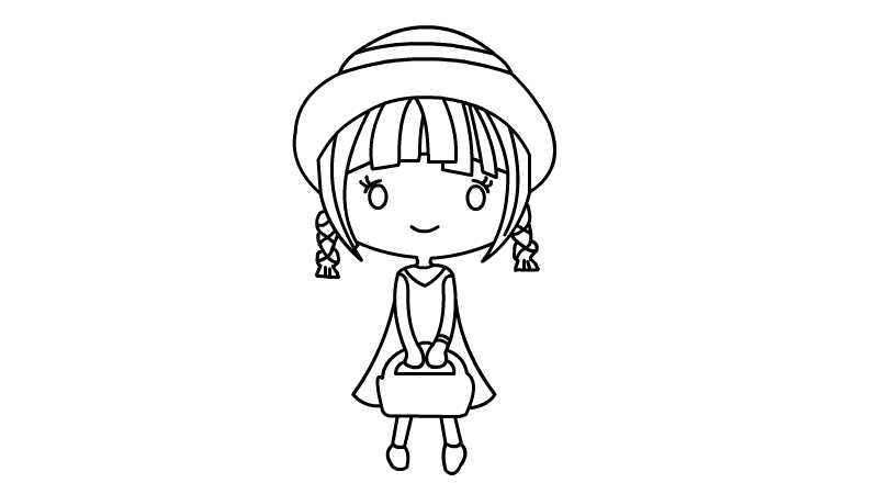 卡通人物简笔画少女(如何画出小女孩的帽子)